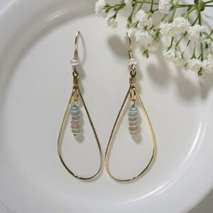 Handmade Colorful Beaded Teardrop Earrings